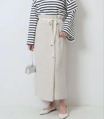 Spick&Span I 라인 스커트 베이지 린넨 36 스픽&스팬