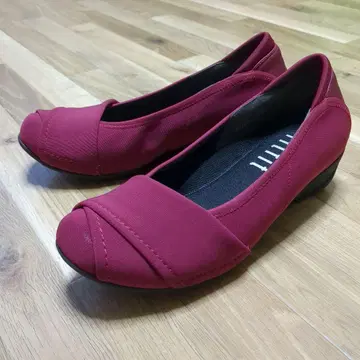 핏핏 메쉬 펌프스 웨지솔 24cm 레드