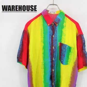 WAREHOUSE 웨어하우스 반팔 셔츠 버튼 다운 멀티 컬러