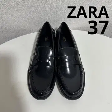 ZARA 자라 에나멜 코인 로퍼 37