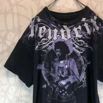 Jimi Hendrix 지미 헨드릭스 오버 사이즈 티셔츠 블랙 N