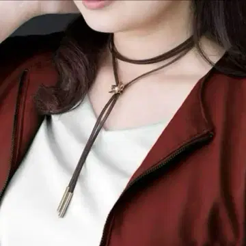 FF7 파이널 판타지 VII 가죽 목걸이 에어리스 초커 새상품
