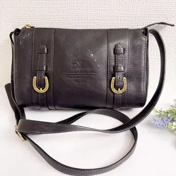 Dakota 블랙 가죽 컴팩트 숄더백