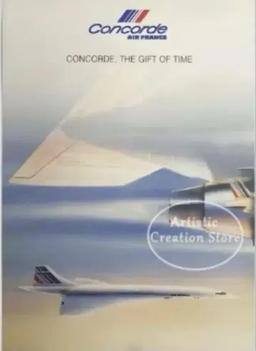 콩코드 CONCORDE A4 아트 포스터 캔버스 소재 에어 프랑스