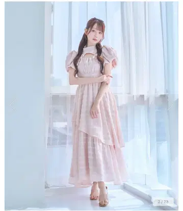 로제뮤즈 자카드 체크 드레스