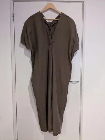 ZARA 브라운 슬리브리스 롱 원피스 XS