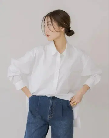 regleam 백 로고 빅 셔츠 화이트
