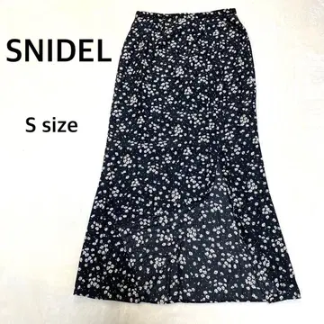 SNIDEL 꽃무늬 롱 스커트 S 사이즈 슬릿