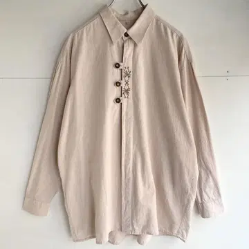 티롤리안 셔츠 디자인 셔츠 자수 유로 유럽 빈티지 구제 의류