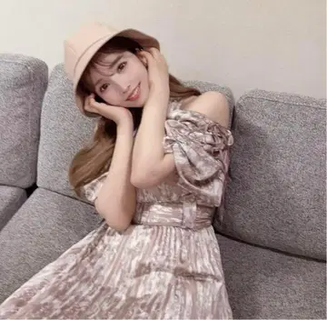 SNIDEL 스나이델 2WAY 볼륨 슬리브 프린트 원피스 사이즈 0