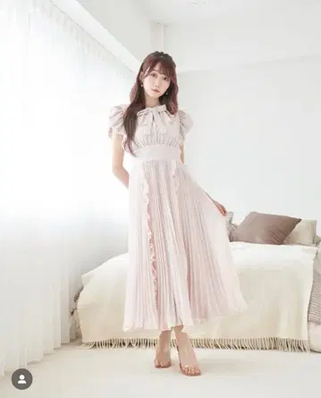 로제뮤즈 Chiffon pleated dress