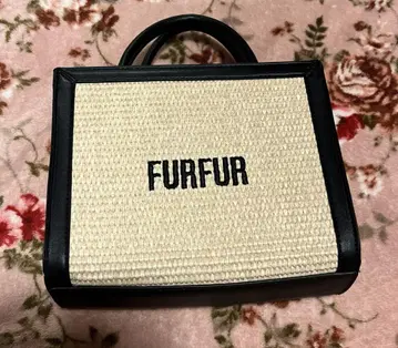 FURFUR 라피아 로고 숄더백 블랙 검정