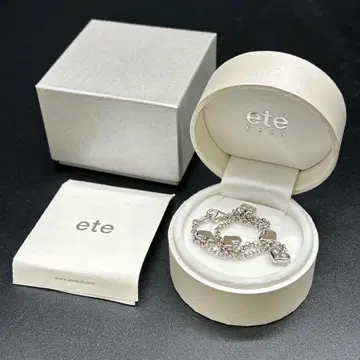 ete 에테 하트 모티브 팔찌 실버 925 박스 포함 액세서리