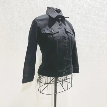 핑키 걸스 럭스 자켓 M 블랙 7부 소매 일본제 캐주얼 겉옷