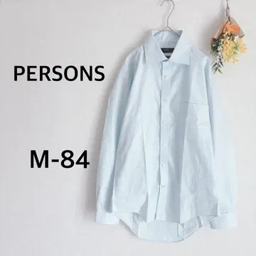 새상품급 퍼슨즈 PERSONS 와이셔츠 긴팔 레귤러 카라 블루