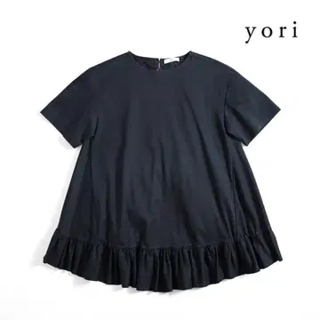 185t*새상품급 요리 yori 백 오픈 프릴 티셔츠