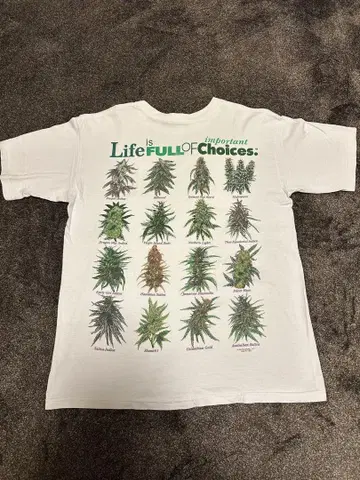 간자 마리화나 weed 90s 00s 당시의 물건 티셔츠 미국제