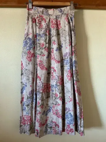 꽃무늬 롱 스커트 52cm 허리