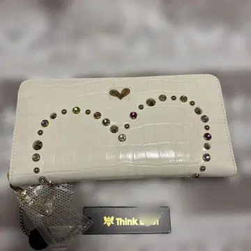 Think Bee! 밀라노 라운드 지갑 (화이트)
