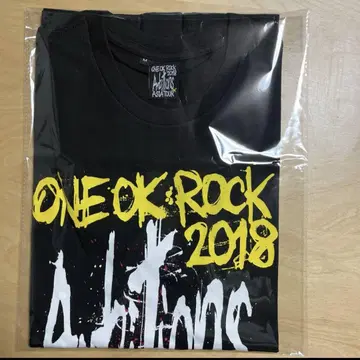 레어 ONE OK ROCK 2018 ASIA TOUR T셔츠 S M 블랙