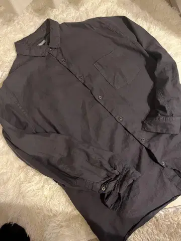 nest robe CONFECT 흑먹색 린넨 셔츠 새상품급