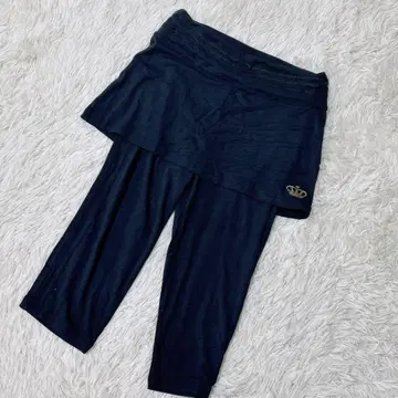 [ c4822 ] adidas 레깅스 블랙 스커트 부착 피트니스