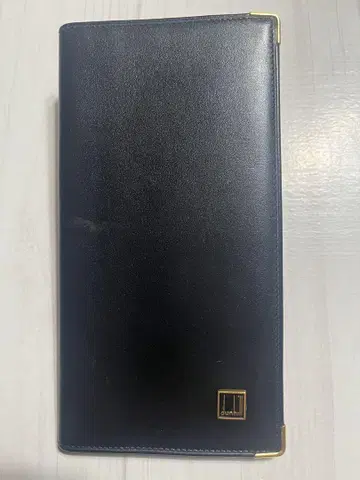 던힐 블랙 가죽 장지갑