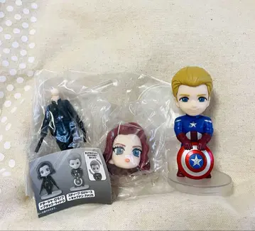 MARVEL 캡틴 아메리카 블랙 위도우 가챠 피규어 세트