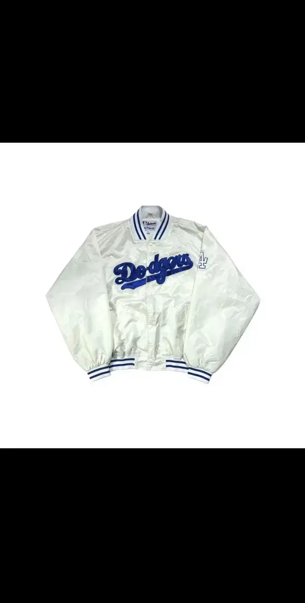 2XL Majestic LA Dodgers Old School Varsity Jacket White Blue
