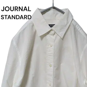 JOURNAL STANDARD 화이트 긴팔 셔츠 면 100% 흰색 심플