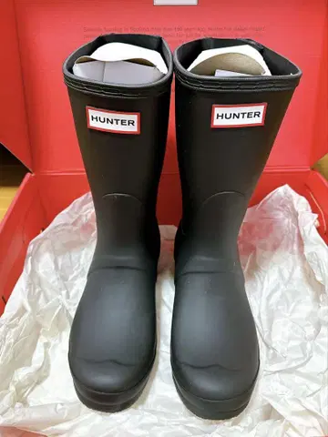 HUNTER 헌터 장화 레인부츠 숏부츠 블랙 25.0