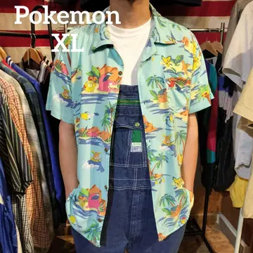 XL Pokemon Rayon shirts 포켓몬 알로하 구제 의류