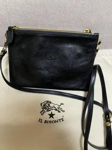 IL BISONTE 블랙 가죽 사코슈