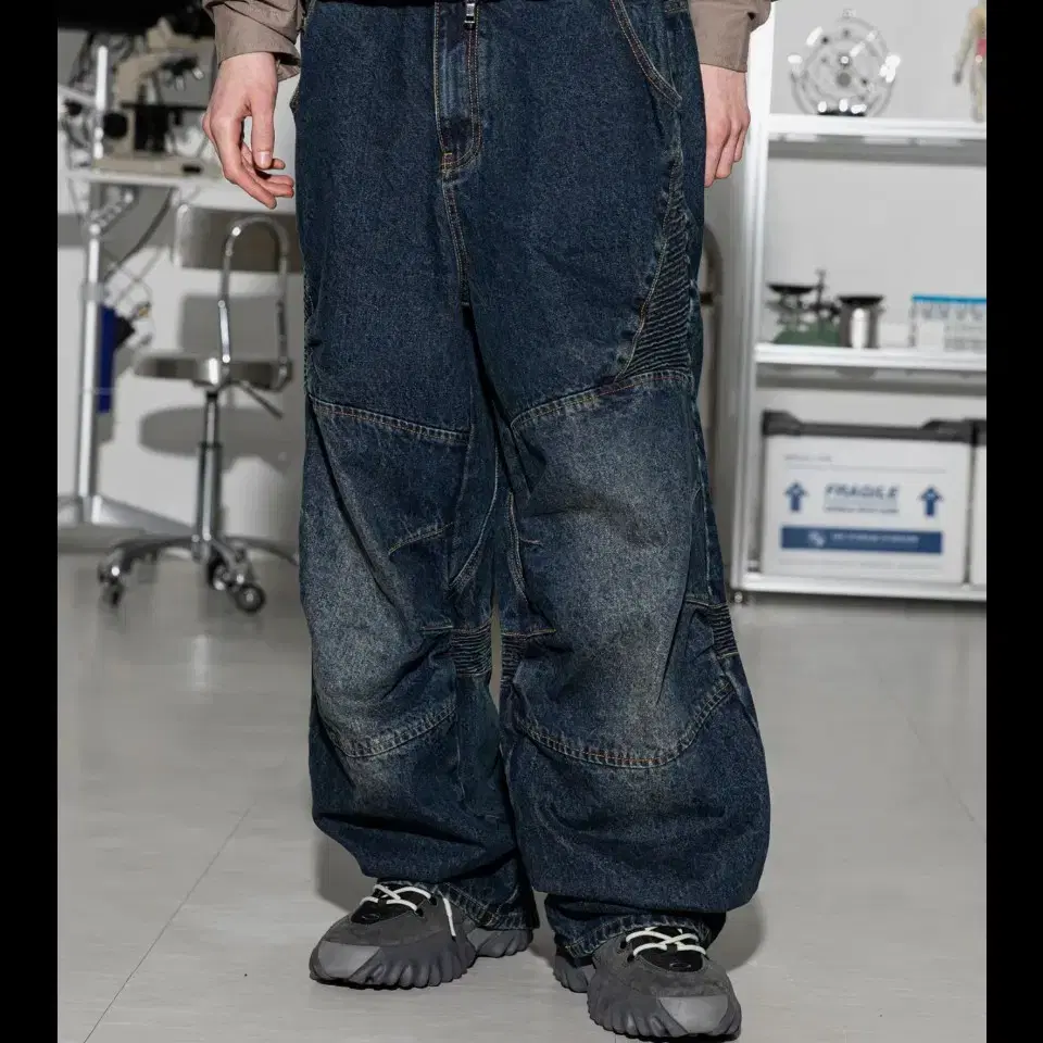 キャップ GP058 Kneecap Biker Denim Pants INDIGO GLECK GP058 Knee Cap Biker Denim Pants (INDIGO) #글렉,#바지