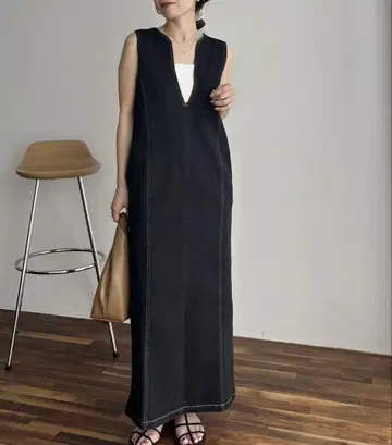 CAPRICIEUX LE'MAGE I 라인 데님 원피스 프리