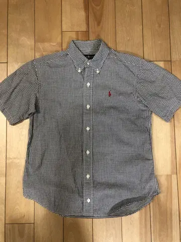 Ralph Lauren 반팔 체크 셔츠 네이비 랄프 로렌
