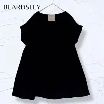 BEARDSLEY 백 플레어 컷 티셔츠 블랙