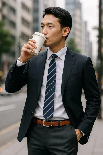 브라운 가죽 조정 가능 벨트