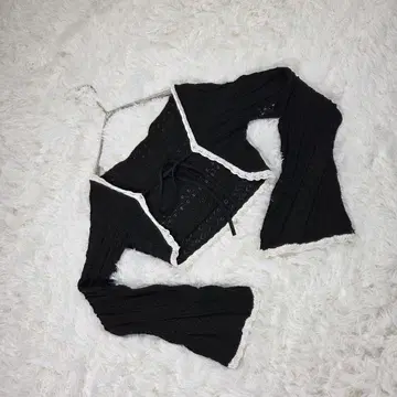릴리 브라운 가디건 볼레로 F 긴팔 니트 블랙