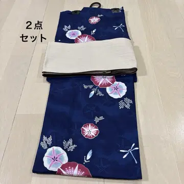 여성용 유카타 반폭 오비 2종 세트 새상품