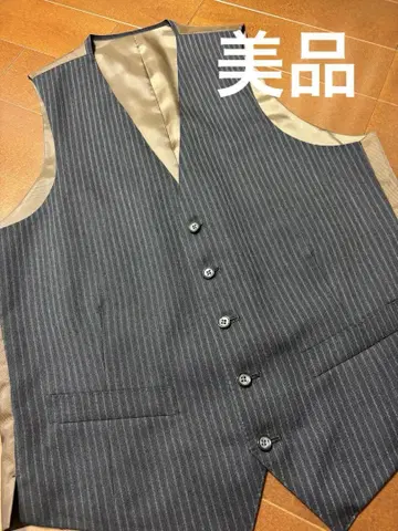 다크 그레이 스트라이프 수트 베스트