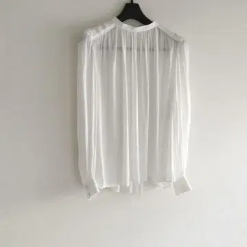 PLST 플라스테 새틴 개더 블라우스 화이트 사이즈 S