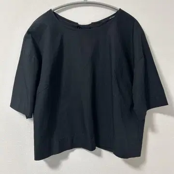 vent blanc 블랙 반팔 상의 리본 포함