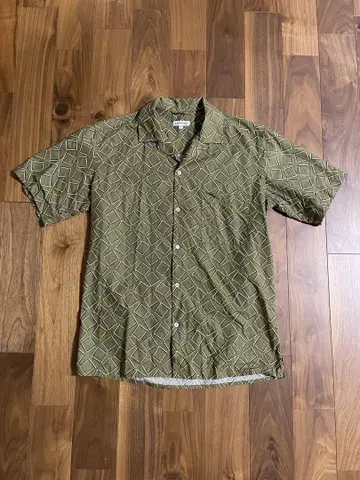 ABAHOUSE 기하학 패턴 반팔 셔츠 F