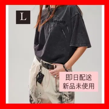 워시드 빈티지 티셔츠 블랙 L 지하인 온라인 반팔
