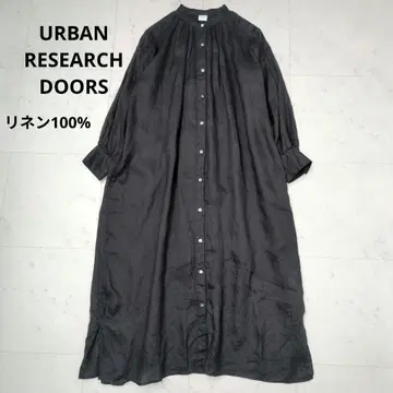 DOORS/린넨 100%/린넨 셔츠/개더 롱 기장 원피스/시어 셔츠