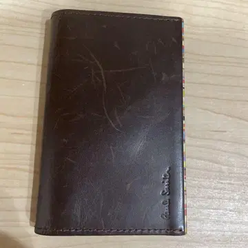 폴스미스 브라운 가죽 명함지갑 카드 케이스