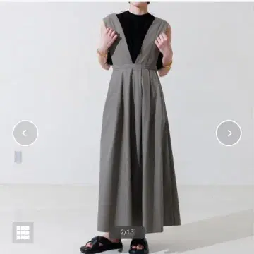 ROUGE VIF 허리 턱 오버롤 스커트 그레이지