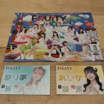 FRUITY 팜플렛 명함 홋카이도 지역 아이돌