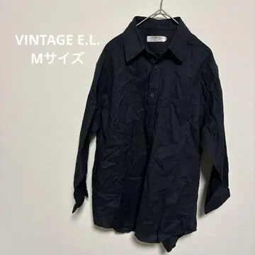 VINTAGE E.L. 네이비 긴팔 셔츠 M 사이즈